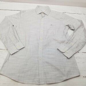 Bar III Long Sleeve Slim Fit Button Down Cotton Grey Men's Shirt Size: M